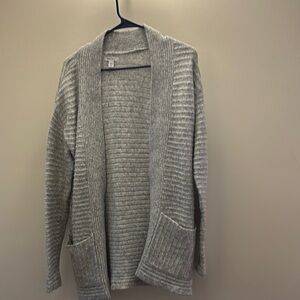 Nine West Gray‎ Chunky Knit Cardigan Sweater